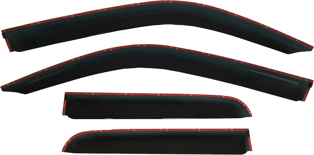 Dark Tinted Side Window Visor Deflectors Rain Guards for Dodge RAM 1500 Quad cab 2019 2020 2021 Pack of 2 V587736