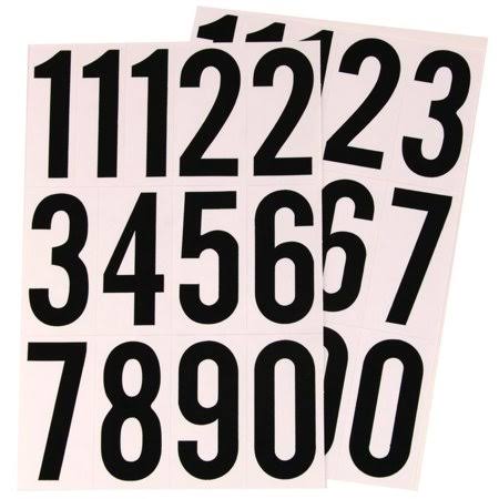 Black on White 3 inch Vinyl Number Set B122040