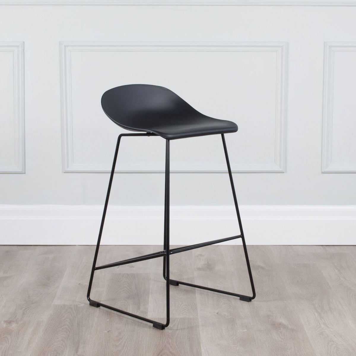 Set of 2 Plastic & Metal Sled Counter Stool H3314