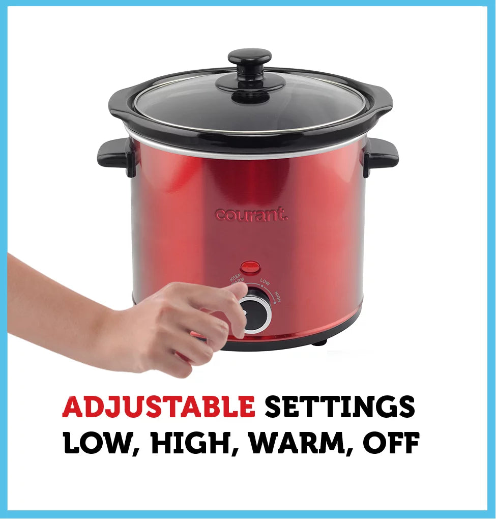 Red Stainless Steel 3.2 Quart Slow Cooker K74936