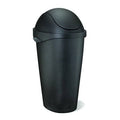 Black 12-Gallon Swing-Top Waste Can H42387