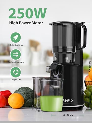 Cold Press Juicer with 5.3" Wide Mouth 250W C64673