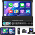 Single Din Car Stereo with Carplay Android Auto 7 Inch Touch Screen L5910