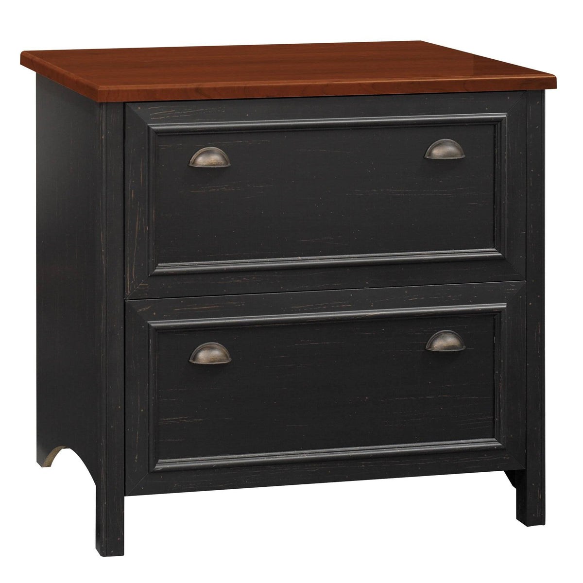 Antique Black Lateral File Cabinet Z329