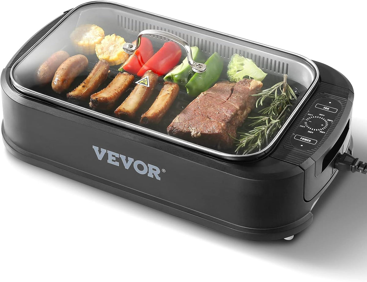 110 sq.in 1500W Electric Non-Stick Smokeless Indoor Grill H4829