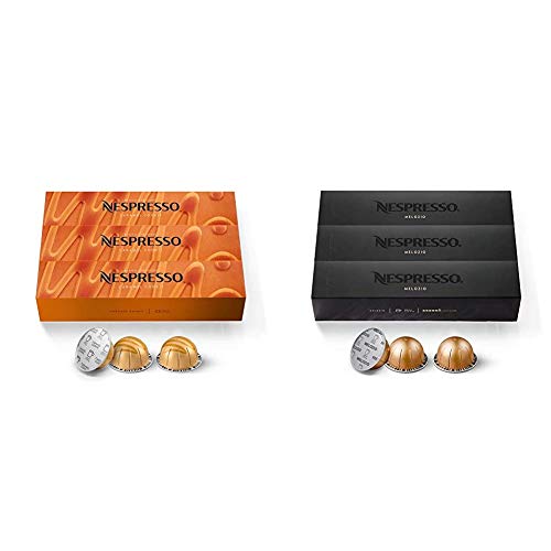 Nespresso Capsules VertuoLine Barista Flavored Pack (10 Count) + Melozio (10 Count) Z9153