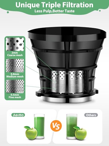 Cold Press Juicer with 5.3" Wide Mouth 250W C64673