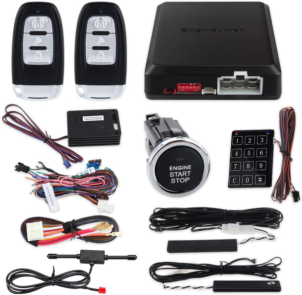 Rolling Code Car Alarm System with Keyless Entry Push Start Q584109