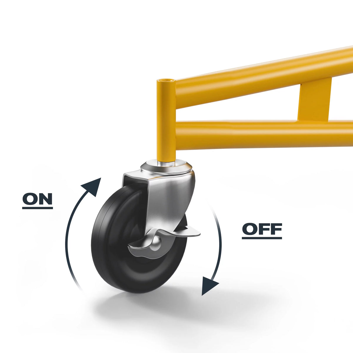 11FT Drywall Rolling Lifter Panel Hoist Jack Tool, Steel, 150lb Capacity, Yellow X3218