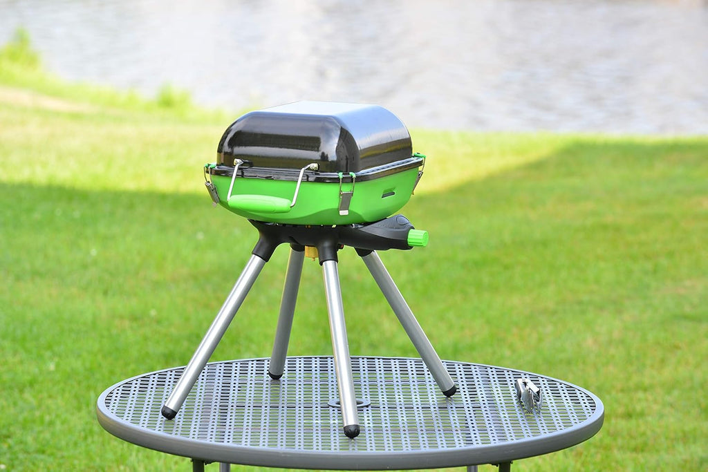 Portable Propane BBQ Grill Camp Stove, 8000 BTU Light Green/Black A500120