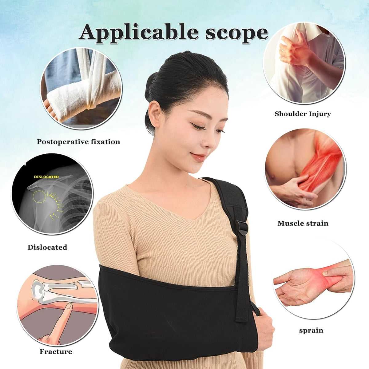 Breathable Rotator Cuff Support Brace with Shoulder Pad U54219