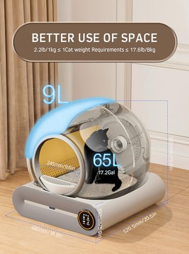 65L+9L Extra Large Automatic Self Cleaning Cat Litter Box H418