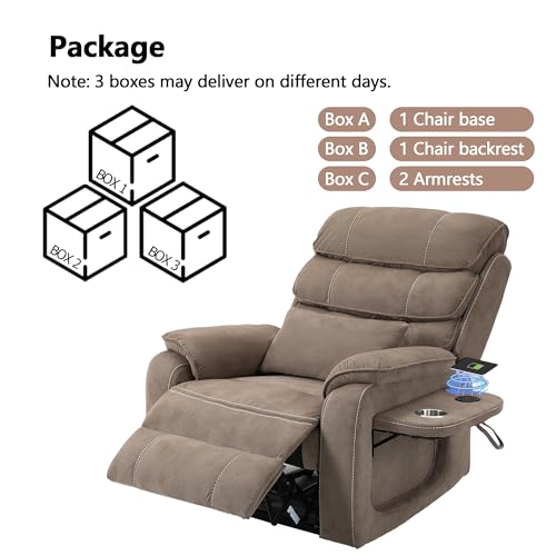 4 Motor Power Lift Recliner Chair with Massage Heat G3790