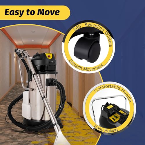 Portable Carpet Cleaning Machine with Mobile Tires (40L) J28704
