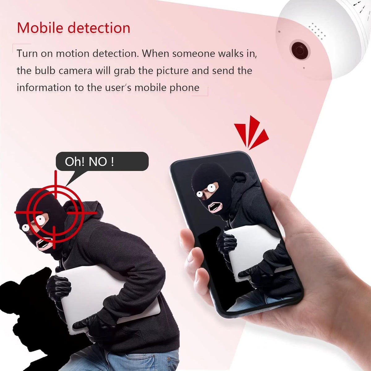 1080p 360 Degree WiFi IP Camera with Night Vision C8398