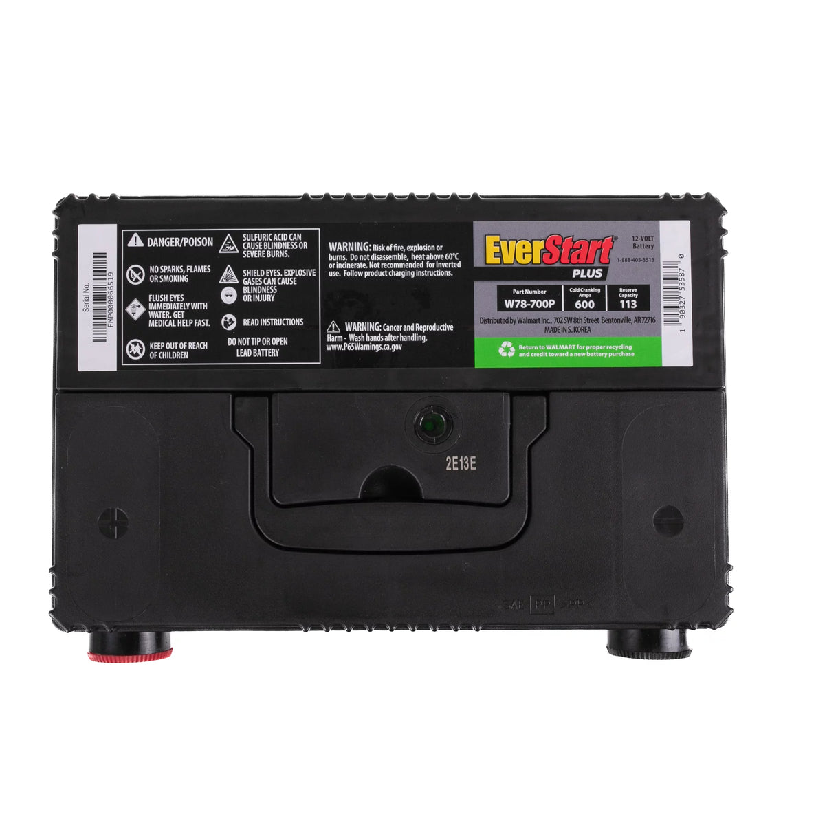 Lead Acid Group 78 Automotive Battery 12 Volts/600 CCA S5410
