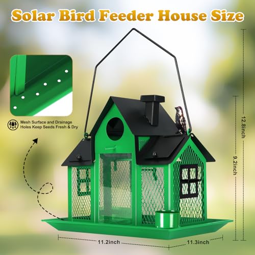 Blue Metal Hanging Bird Feeder O470655