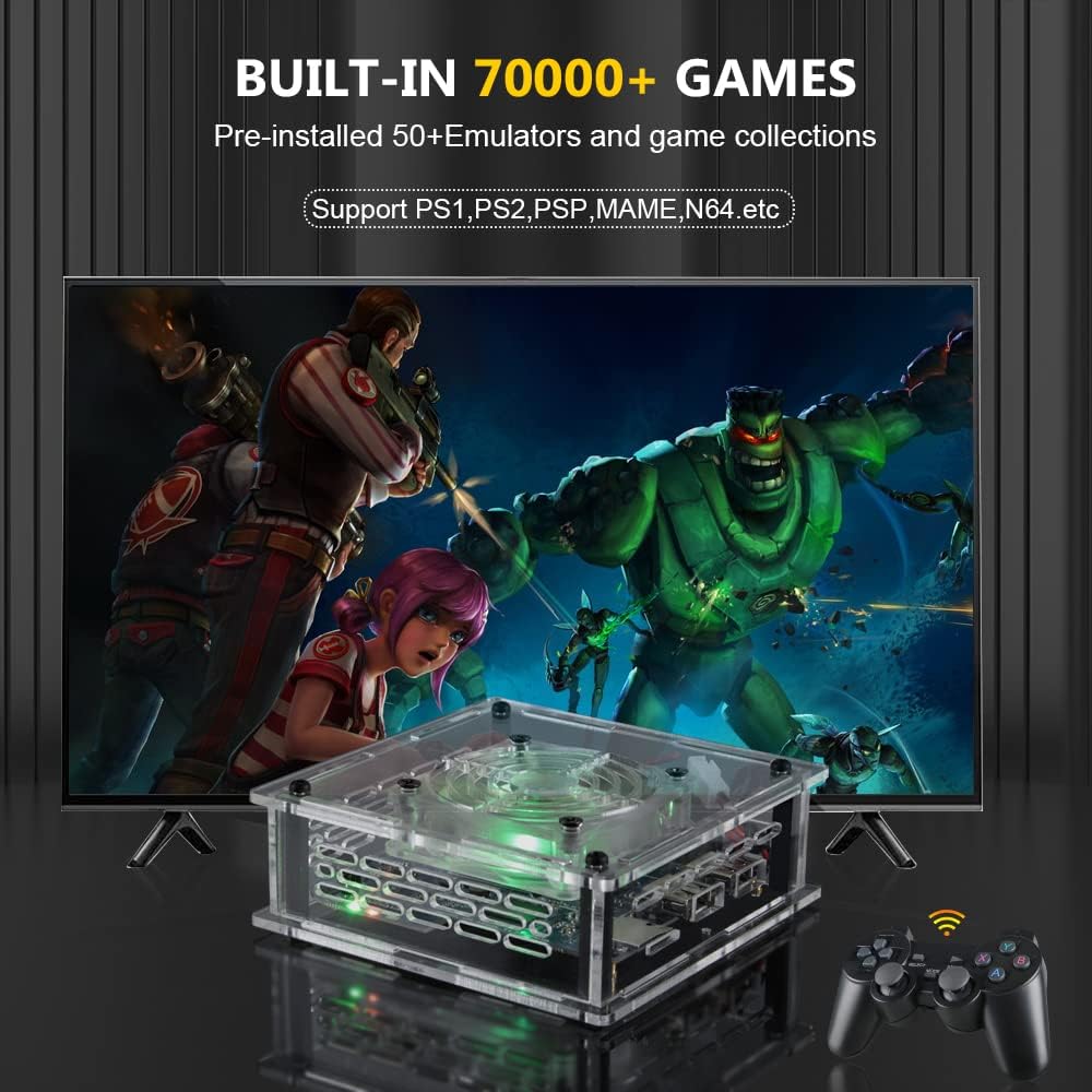 Arcade Box, Dual System, 70000+ Classic Games, Video Game Console U6925
