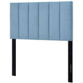 Blue Fabric Vertical Channel Twin Headboard R66071