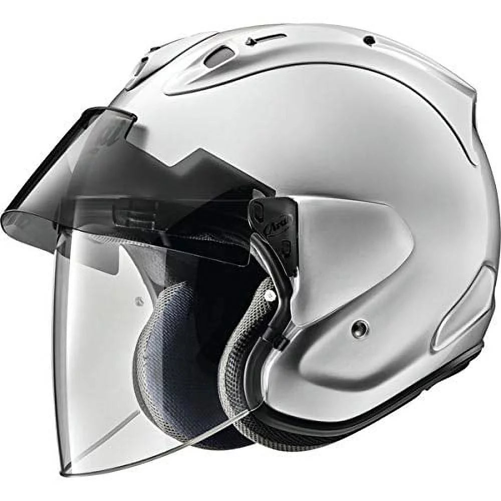 Aluminum Silver Open Face Motorcycle Helmet XXL S7336