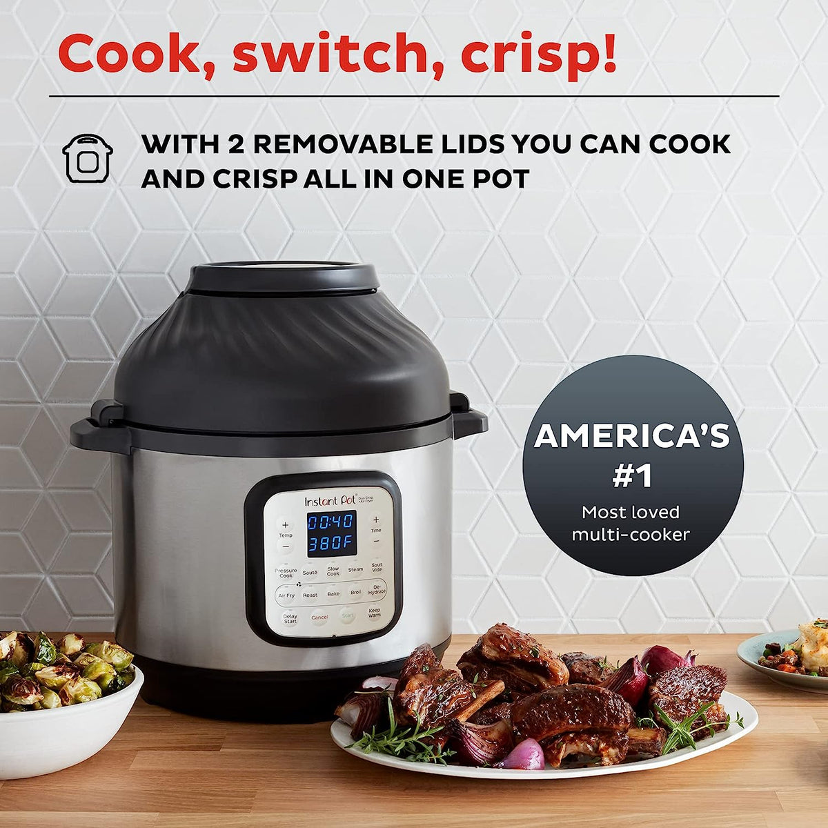 11-in-1 Air Fryer and Pressure Cooker Combo, 8 Quart D853