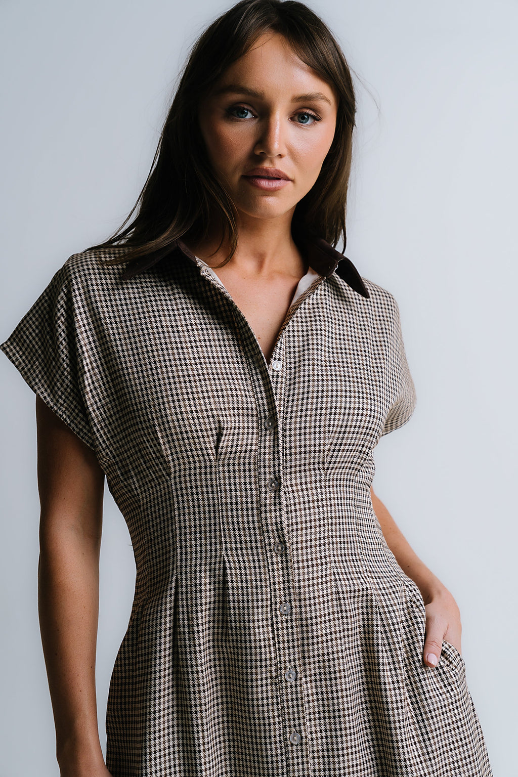 Houndstooth Maxi Dress K552