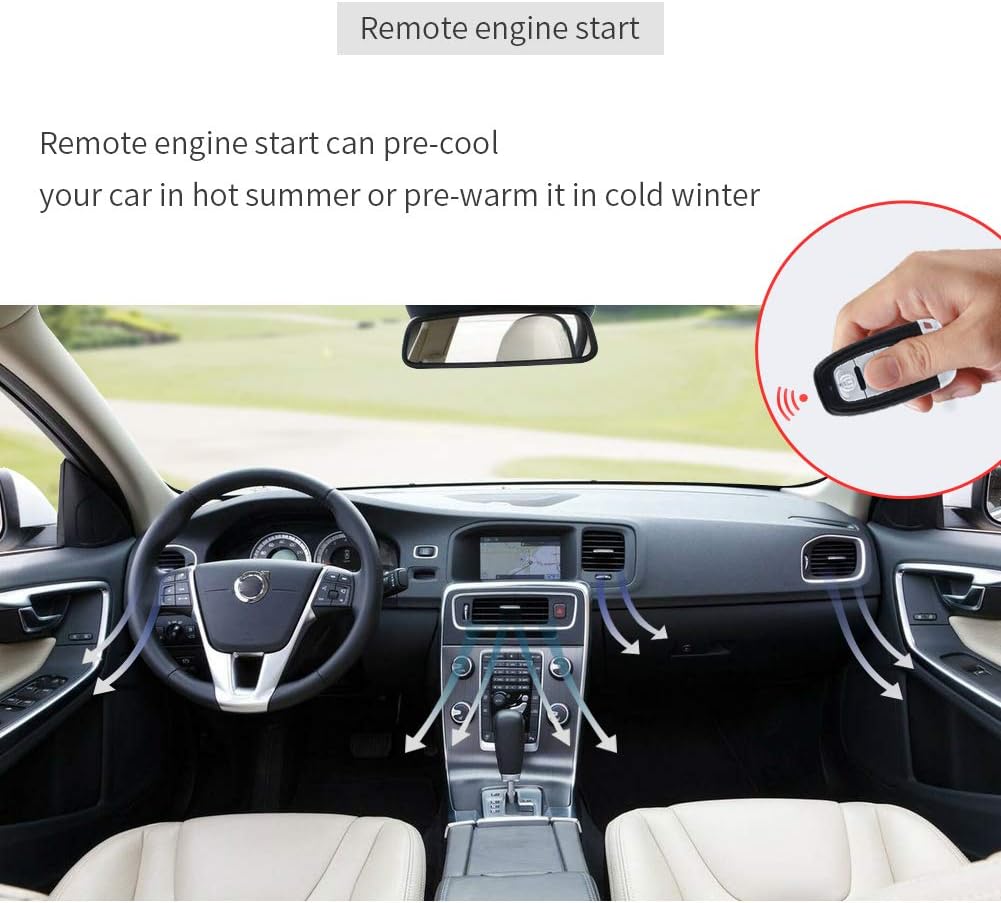 Rolling Code Car Alarm System with Keyless Entry Push Start Q584109