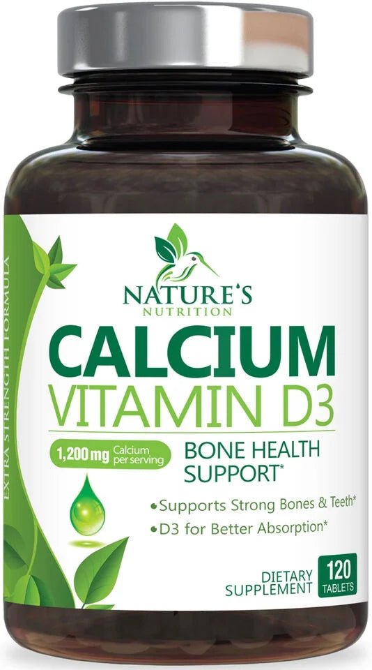 1200mg Calcium with Vitamin D3 Supplement 120 Capsules C411049
