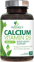 1200mg Calcium with Vitamin D3 Supplement 120 Capsules C411049