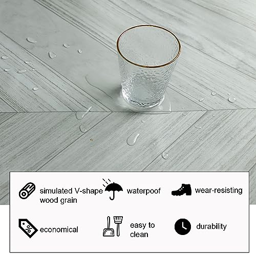 Light Wood Peel and Stick Vinyl Flooring Roll 23"x 393" 64 Sq.Ft S604717