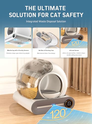 65L+9L Extra Large Automatic Self Cleaning Cat Litter Box H418