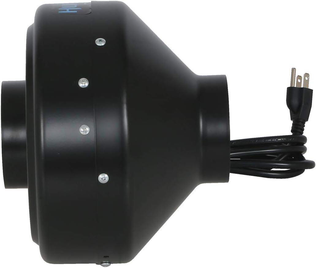 Black 4-Inch 171 CFM Inline Centrifugal Fan U737700
