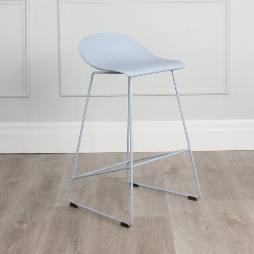 Set of 2 Plastic & Metal Sled Counter Stool H3314