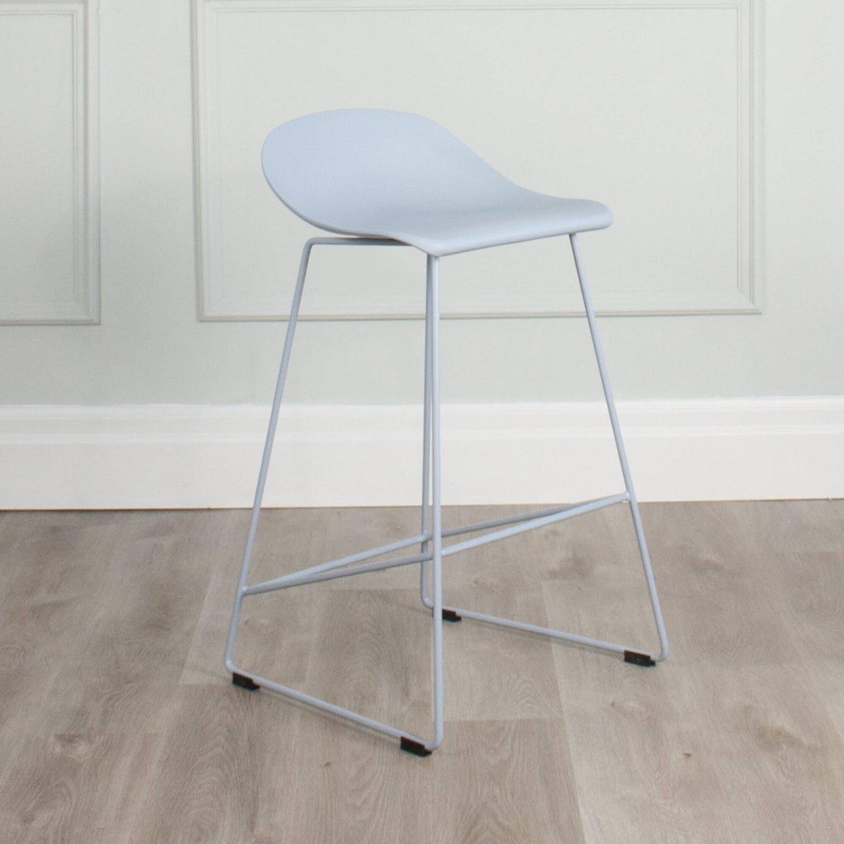 Set of 2 Plastic & Metal Sled Counter Stool H3314