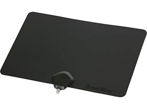 Ultra-Thin Indoor TV Antenna 35 Mile Range Black White O46357
