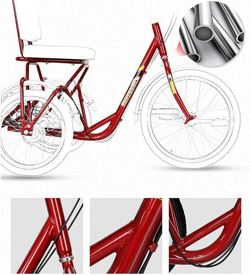 20 Inch Single Speed Adult Tricycle with Rear Shopping Basket O1550