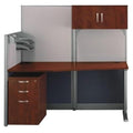 65W Pure White Desk with Storage and Drawers W8759