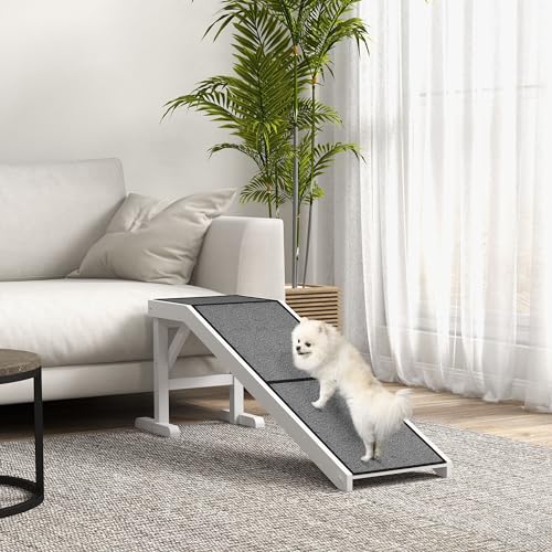 Natural 74" x 16" x 25" Dog Ramp with Non-Slip Carpet H363897