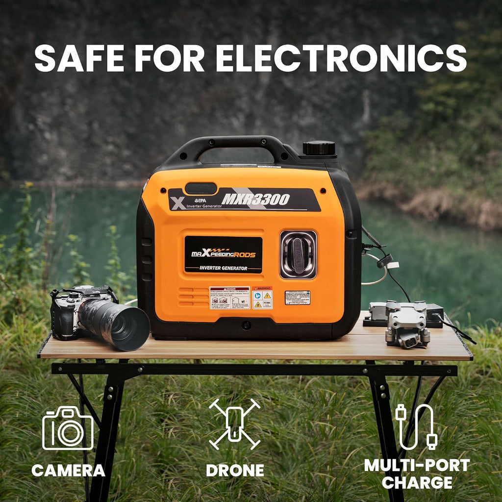 Portable Inverter Generator 3000W/3300W, Gas Powered Quiet Generator, EPA Compliant S470