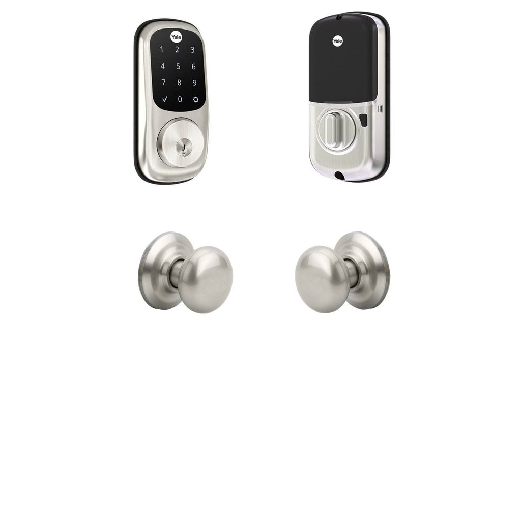 Black Touchscreen Deadbolt with Knob P5410