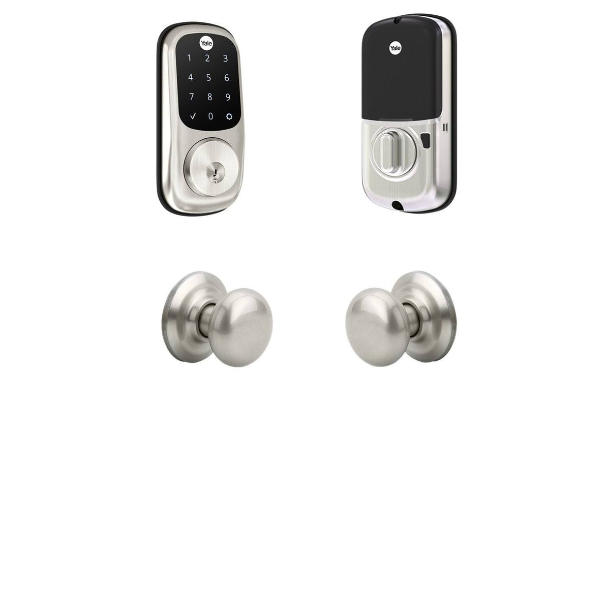 Black Touchscreen Deadbolt with Knob P5410