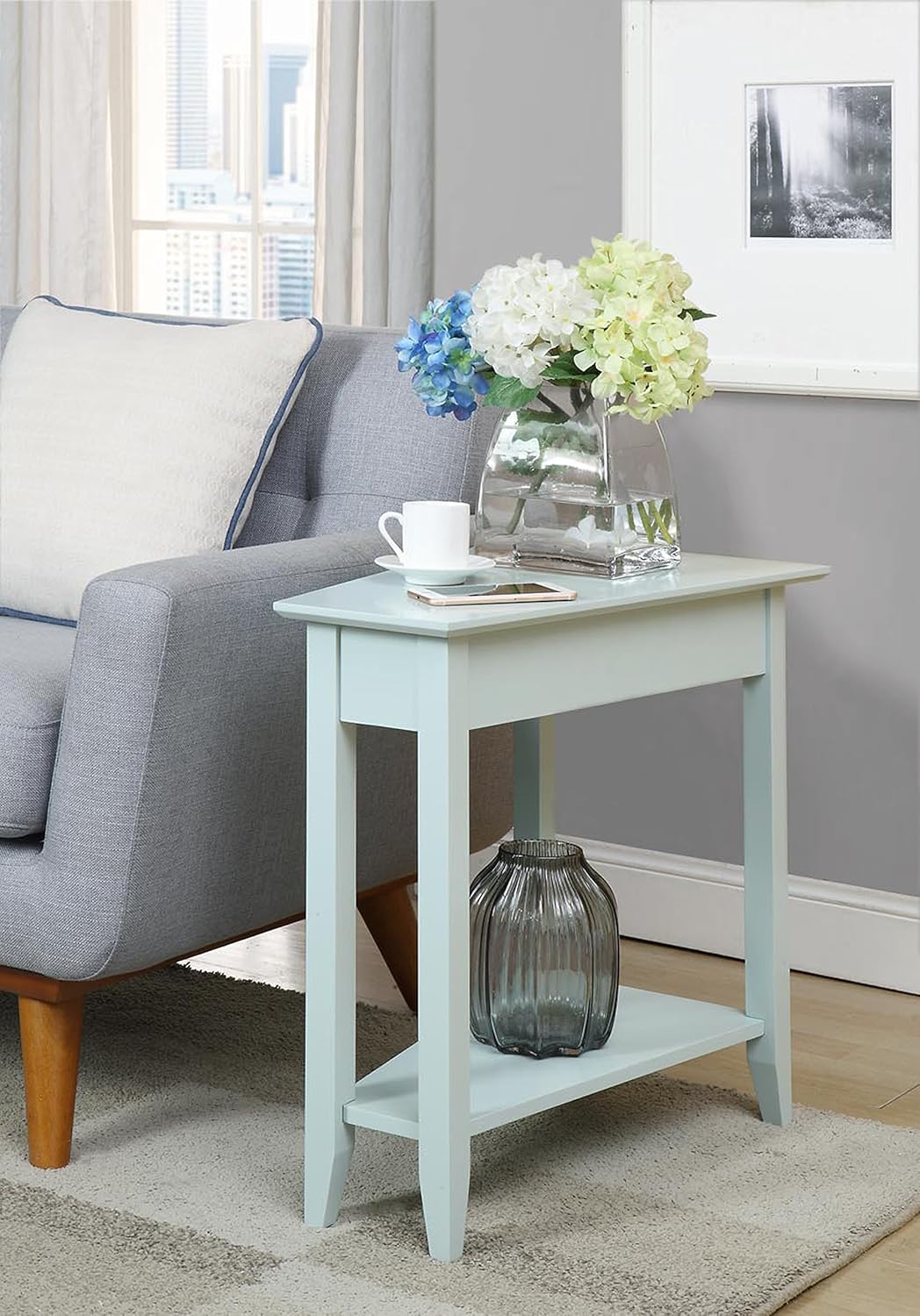 Gray Wedge End Table K702