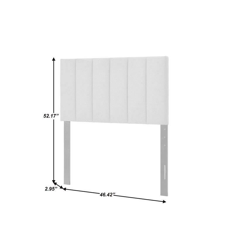 Blue Fabric Vertical Channel Twin Headboard R66071