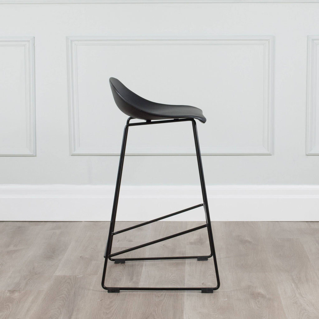 Set of 2 Plastic & Metal Sled Counter Stool H3314