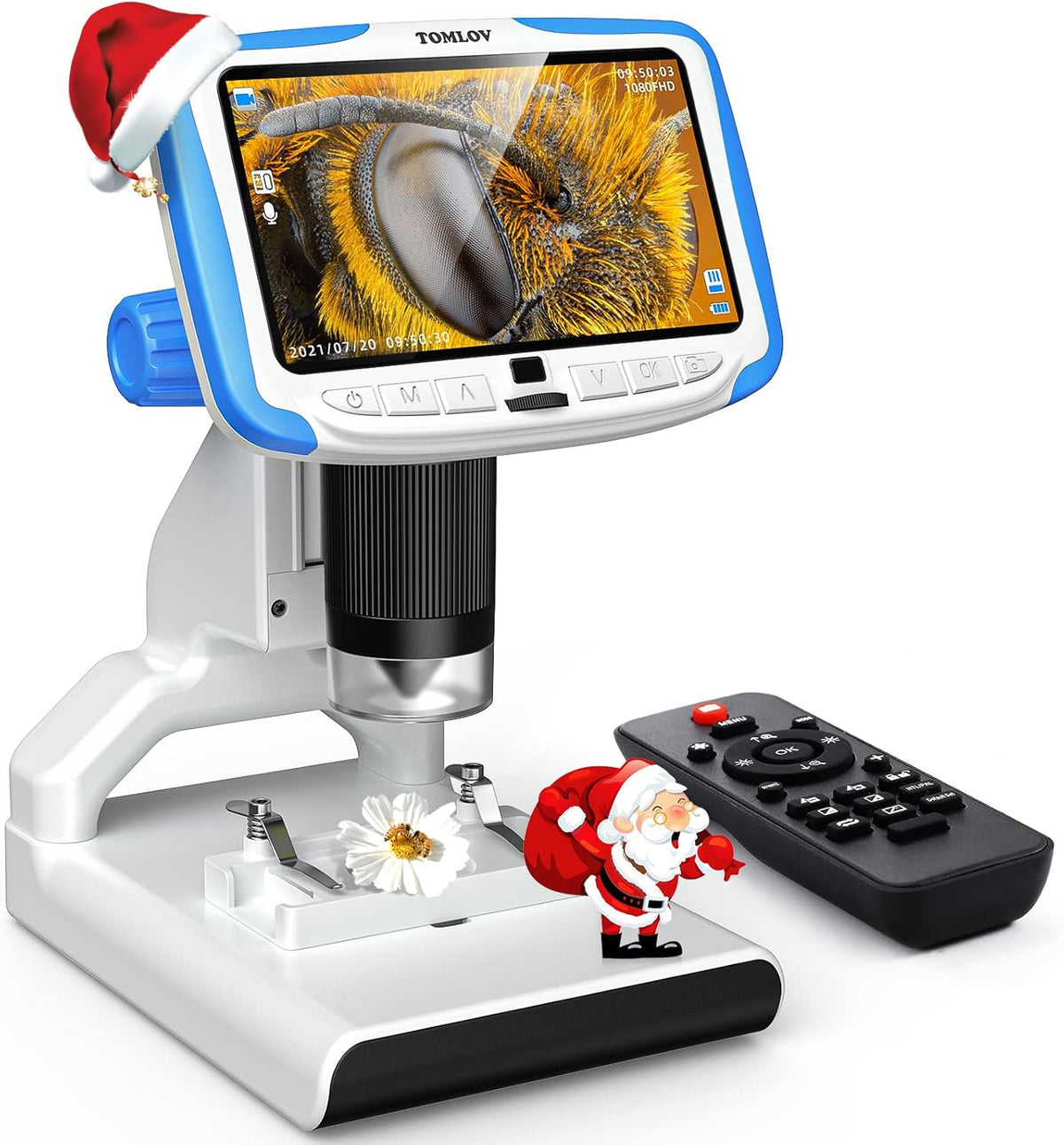 5'' LCD Kids Microscope 300X with 32GB SD Card K608