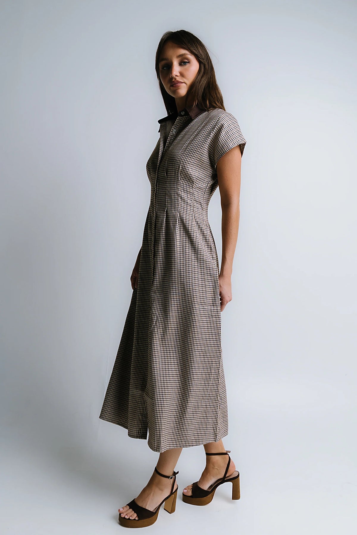 Houndstooth Maxi Dress K552