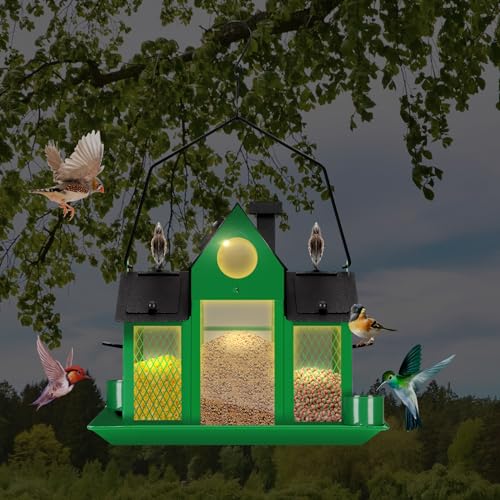 Blue Metal Hanging Bird Feeder O470655