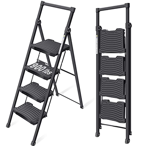 5 Step Steel Ladder with Handrail and Tool Platform V749332