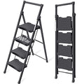 5 Step Steel Ladder with Handrail and Tool Platform V749332