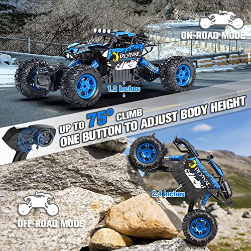 1:12 4WD Remote Control Monster Truck with Lifting Function (Blue) M37318